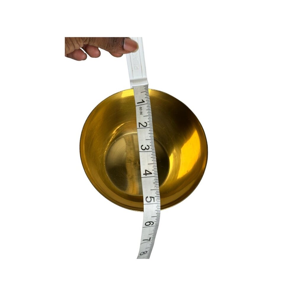 Polished Solid Brass Bowl Decorative Catch-All Dish Minimalist Home Decor 5" - Picture 4 of 5